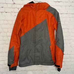 Ride Strata HD2 Shell Snowboard Jacket Mens XS‎ Concrete (Gray) / Orange
